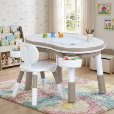 Столик - конструктор Bambi M 6177-13 бежевый с двухсторонней столешницей